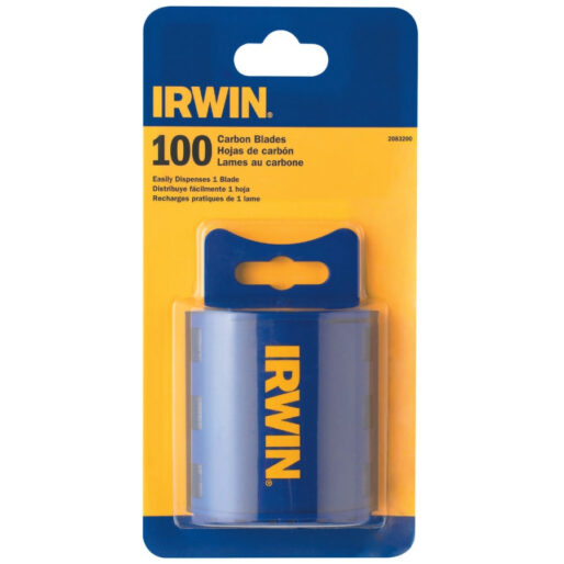 Irwin carbon steel utility blades 100 pack with blade dispenser for Irwin utility knives
